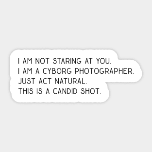 Cyborg Photographer Sticker